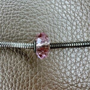 Helzberg Diamonds - Light Pink Glass Stone Charm